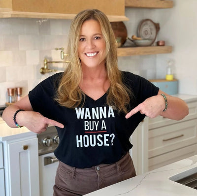 Women's V Neck - Wanna BUY a House?™