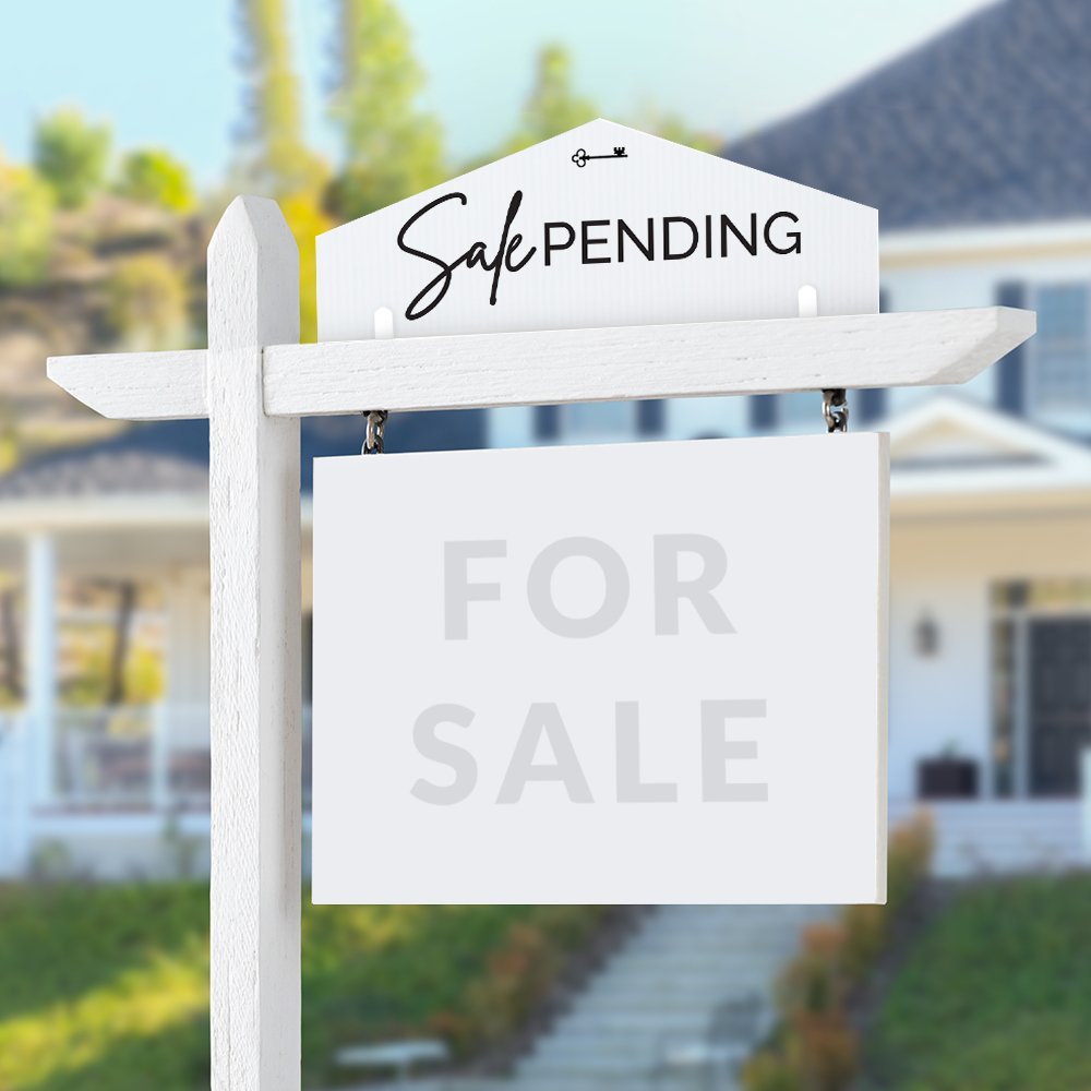 Sale Pending Minimal Script - Roof Shape - All Things Real Estate