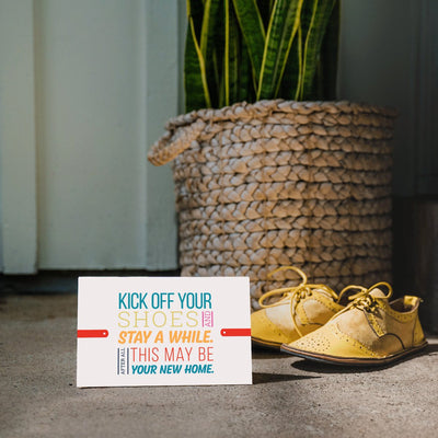 Shoe Sign - Kick Off Your Shoes - All Things Real Estate