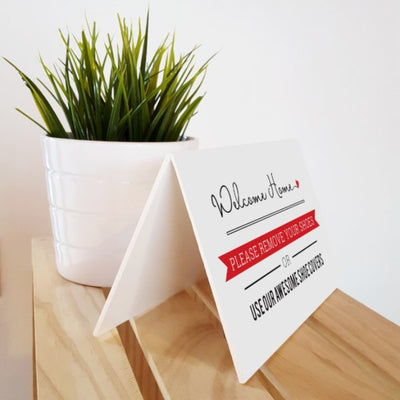 Shoe Sign - Welcome with Heart - All Things Real Estate