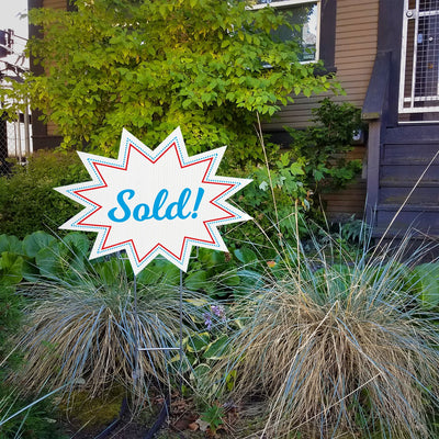 Sold! - Explosion Yard Sign - All Things Real Estate