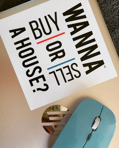 Wanna Buy or Sell a House?™ (White)- Decal - All Things Real Estate