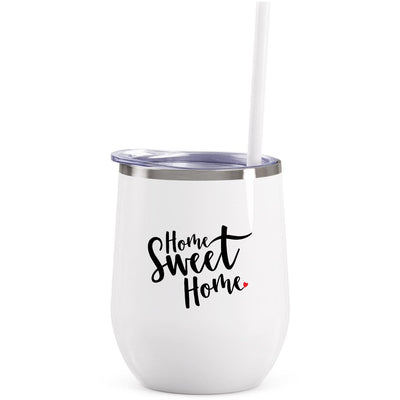Wine Tumbler - Home Sweet Home - White - All Things Real Estate