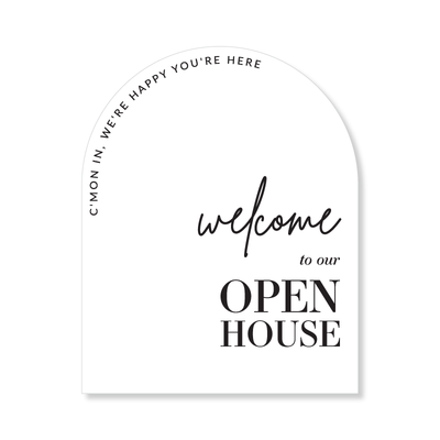 Arched Welcome Open House Sign - Kit No.1