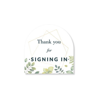 Arched Welcome Open House Sign - Kit No.1 - Botanical