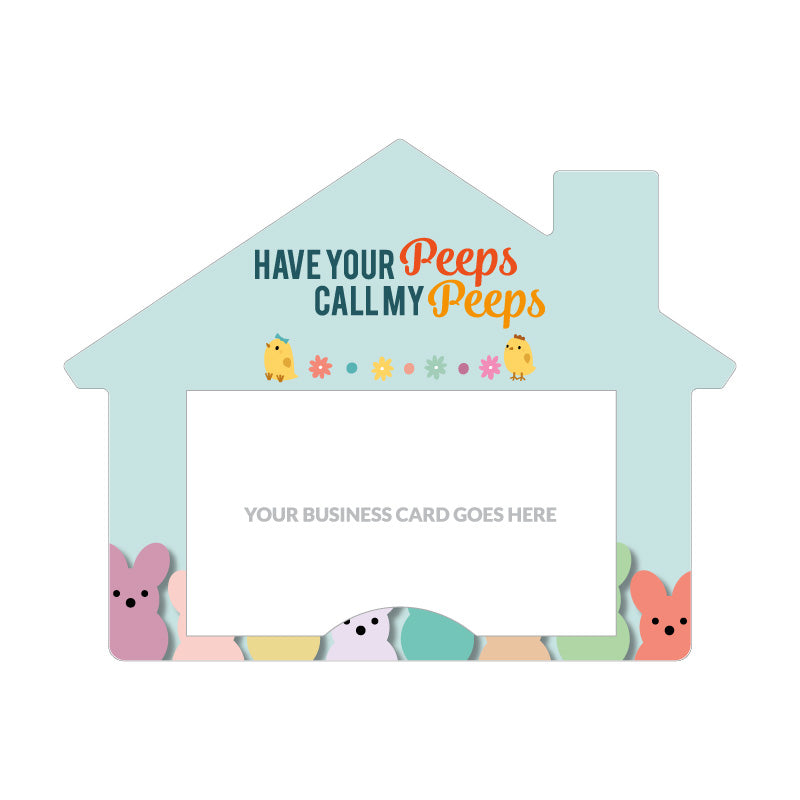 House-Shaped Notecards - Easter - Have your Peeps call my Peeps