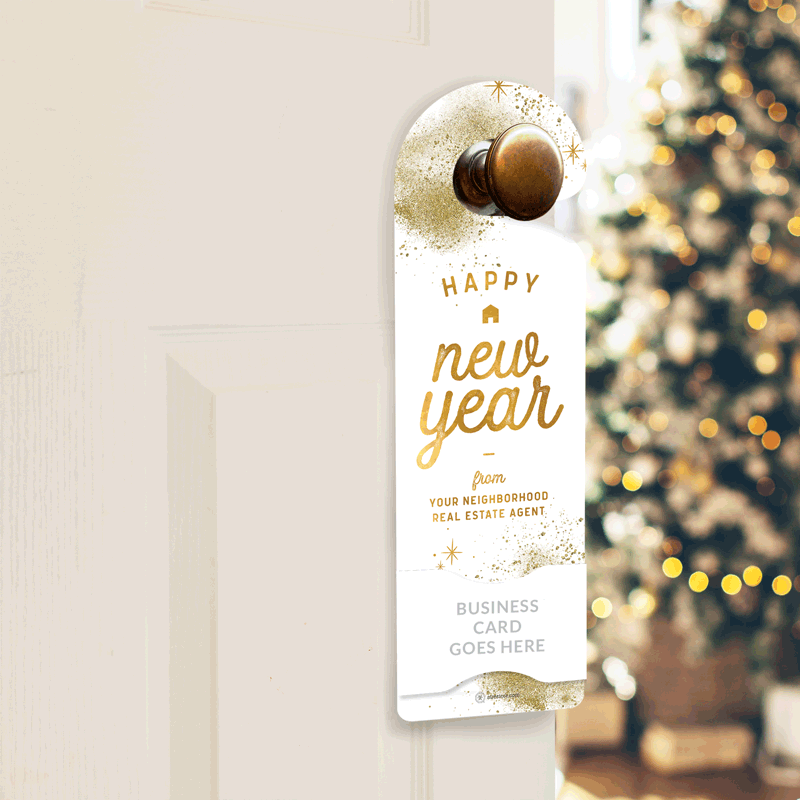Holiday Door Hanger - Happy New Year-Neighborhood Agent
