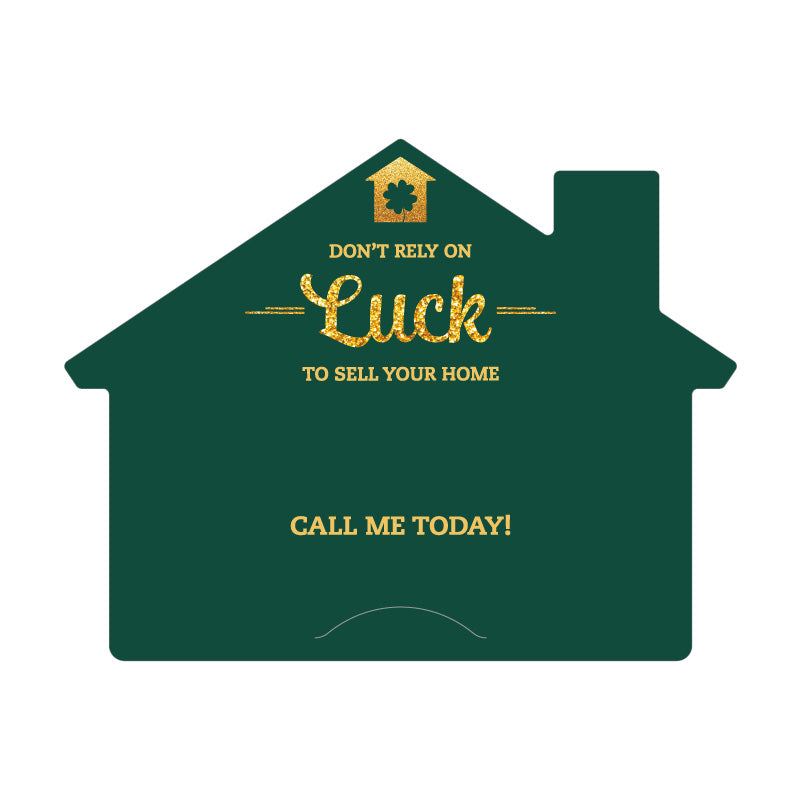 House-Shaped Notecards - St. Patricks - Don't Rely on Luck