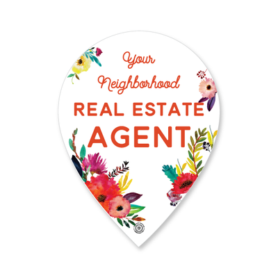 Your Neighborhood Agent Map Pin - Floral
