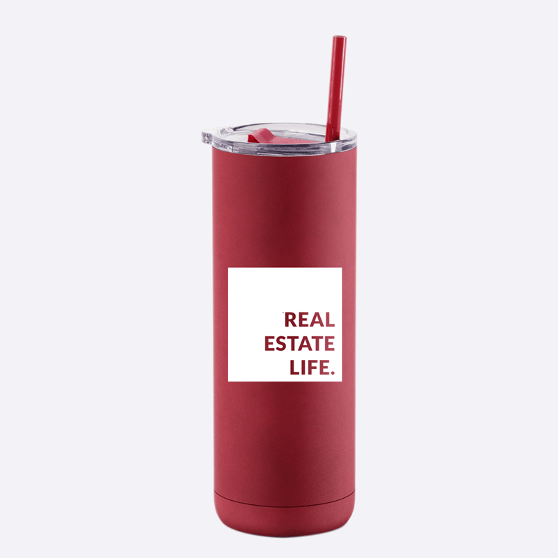 Matte Tumbler - Real Estate Life - Red