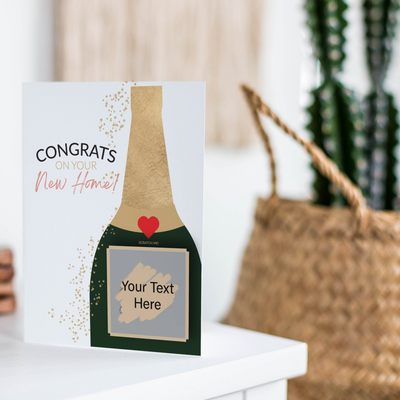 Scratch-Off Celebration Cards - Congrats Champagne Bottle
