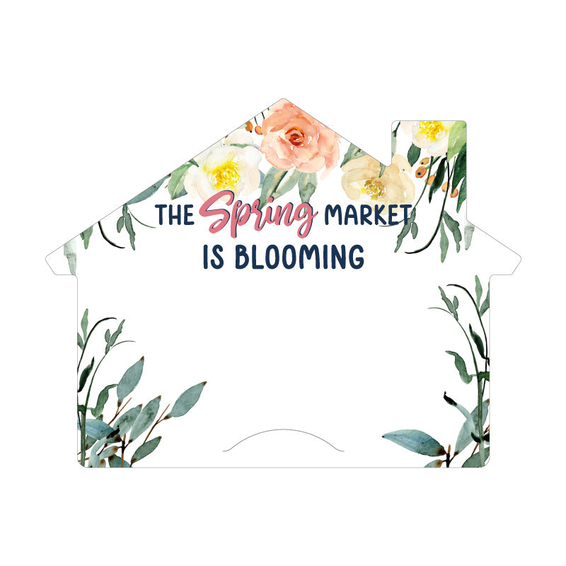 House-Shaped Notecards - The Spring Market is Blooming