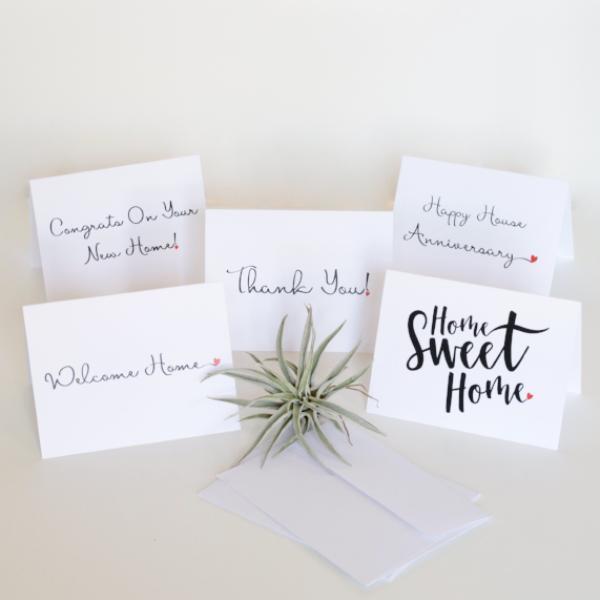 Celebration Cards - Multi Pack Cursive from All Things Real Estate Store
