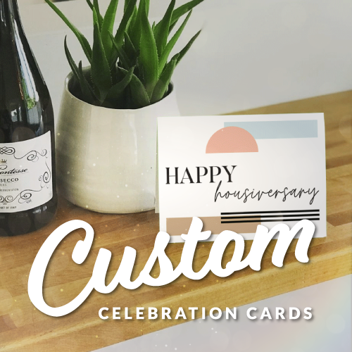 Custom Celebration Cards from All Things Real Estate Store