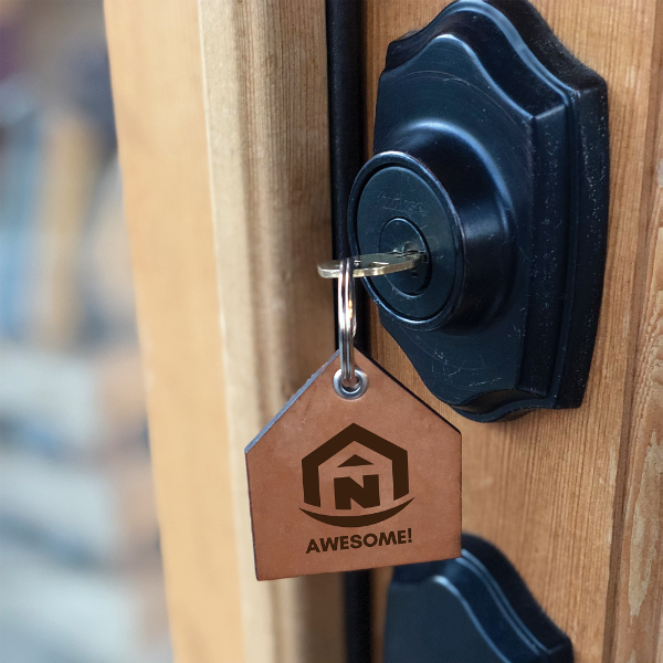 Custom Leather Key Tags - Single Sided from All Things Real Estate Store