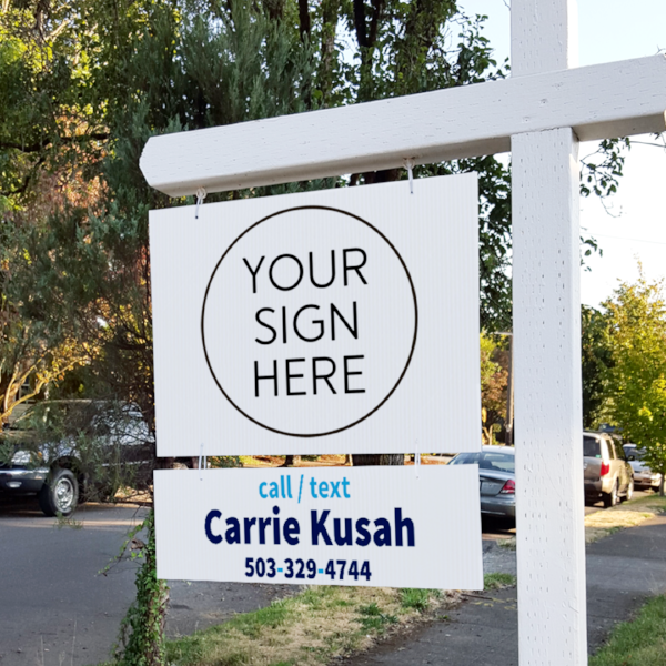 Custom Sign Rider/Directionals from All Things Real Estate Store