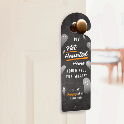 Door Hanger - Halloween - Not Haunted from All Things Real Estate Store