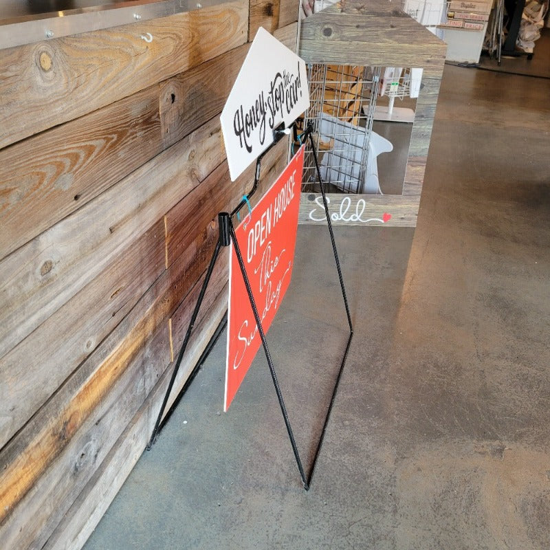Folding A Frame Sign Holder - Metal from All Things Real Estate Store