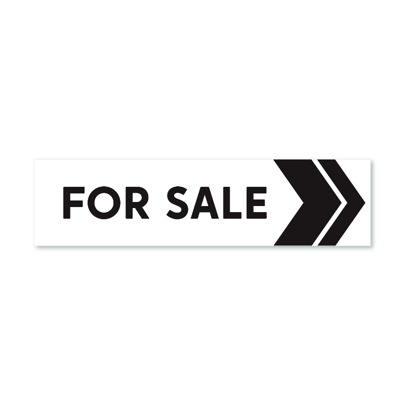 For Sale - White w Black Arrow No.2 from All Things Real Estate Store