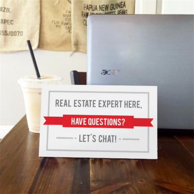 Have questions? - Agent Sign - Red Ribbon from All Things Real Estate Store