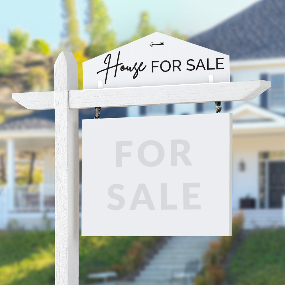 House for Sale Minimal Script -style- Roof Shape from All Things Real Estate Store