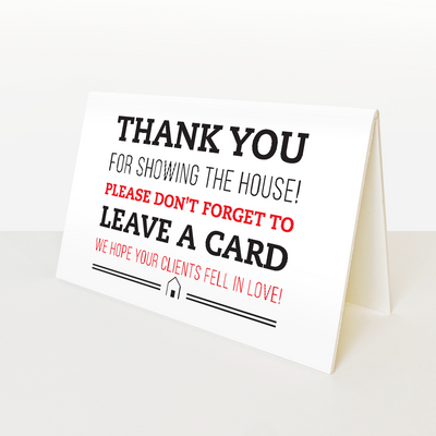 Leave a Card Sign from All Things Real Estate Store