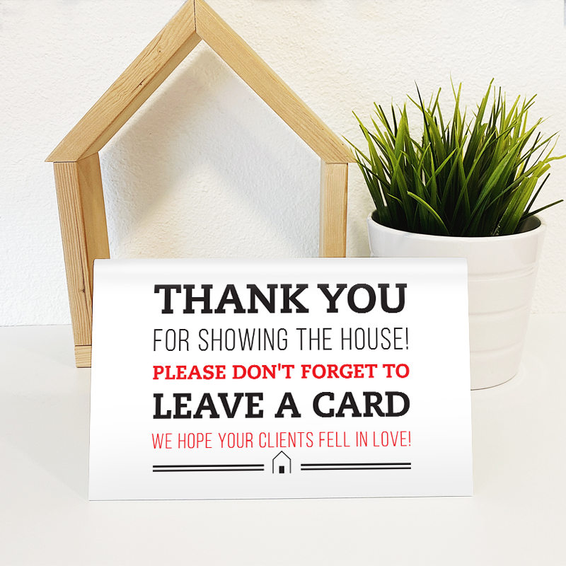 Leave a Card Sign from All Things Real Estate Store