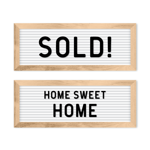 Letterboard SOLD! / Home Sweet Home - Testimonial Prop™ from All Things Real Estate Store
