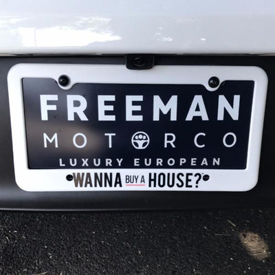 License Plate Frame - Wanna Buy a House?™ from All Things Real Estate Store