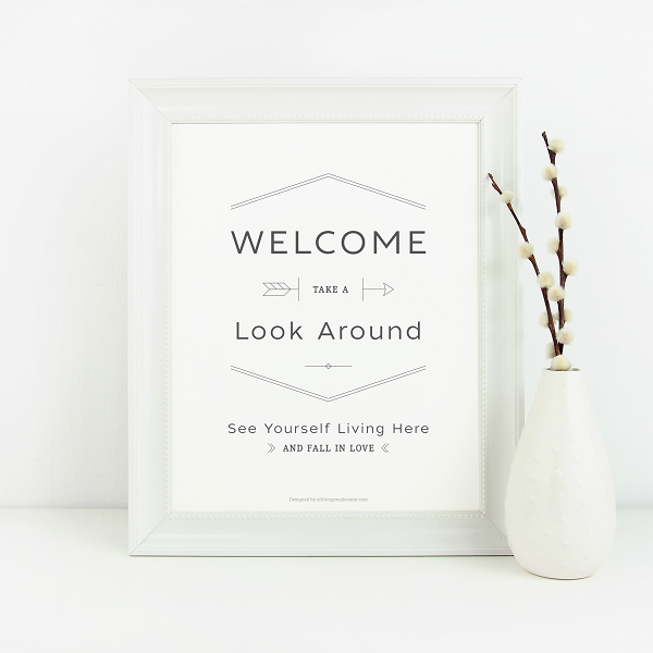 Listing Welcome Sign No.5 - Downloadable from All Things Real Estate Store