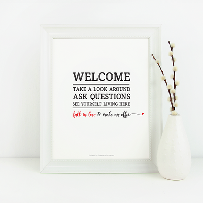Listing Welcome Sign No.7 - Downloadable from All Things Real Estate Store