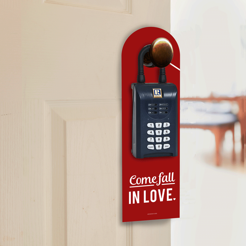 Lockbox Door Protector - Come Fall in Love- Red from All Things Real Estate Store