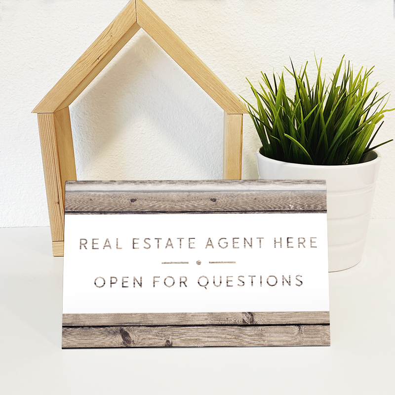 Open for Questions- Agent Sign from All Things Real Estate Store