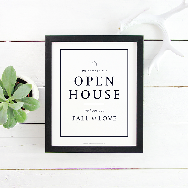 Open House Welcome Sign No.3 - Downloadable from All Things Real Estate Store