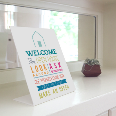 Open House Welcome Sign - No.4 from All Things Real Estate Store