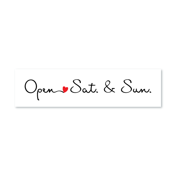 Open Sat & Sun (Cursive) from All Things Real Estate Store