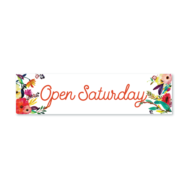 Open Saturday - Floral from All Things Real Estate Store