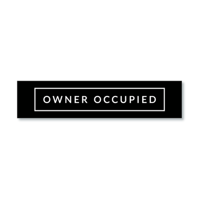 Owner Occupied - Minimal (sticker) from All Things Real Estate Store