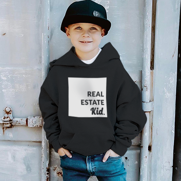 Real Estate Kid Sweatshirt - Black from All Things Real Estate Store