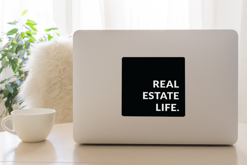 Real Estate Life.™ - Black Decal from All Things Real Estate Store