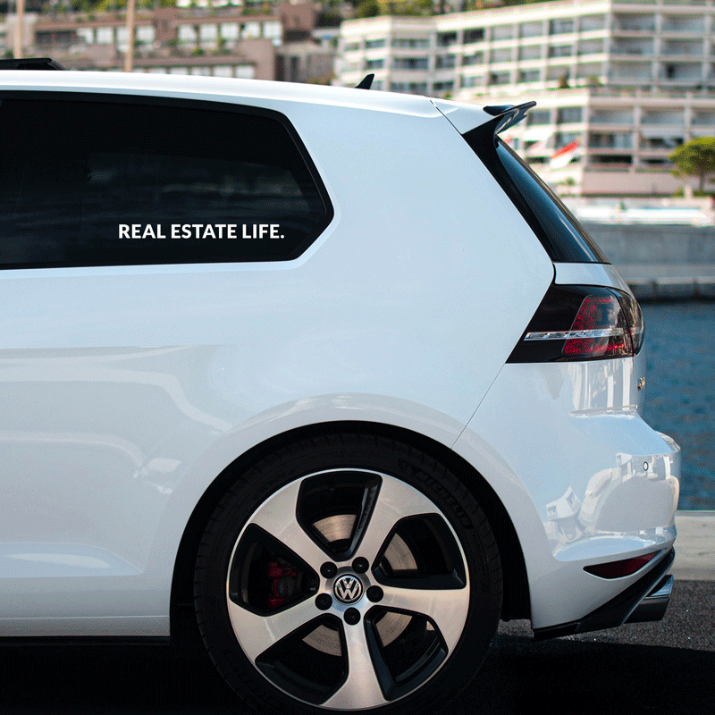 Real Estate Life.™ - Horizontal Vinyl Transfer Decal - 18" from All Things Real Estate Store