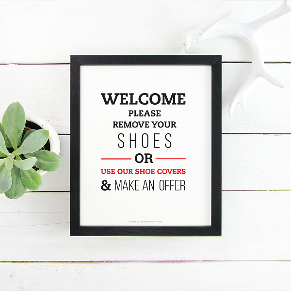 Shoe Sign No.1 - Downloadable from All Things Real Estate Store