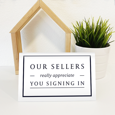 Sign in Sign - Minimal White from All Things Real Estate Store
