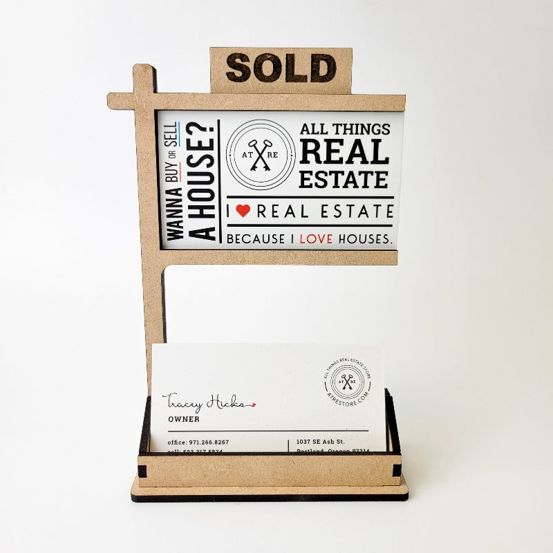 Sign Post Business Card Holder Kit - SOLD from All Things Real Estate Store