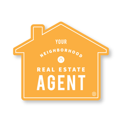 Your Neighborhood Agent - House Shape - Yellow from All Things Real Estate Store